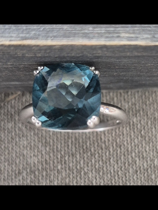 Jewelry - Blue Topaz Solitaire Ring in Silver